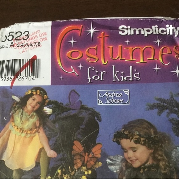 Simplicity Kids Fairy Costume - Yellow and Purple - Picture 2 of 9